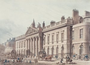 East India House, engraved by Joseph Constantine Stadler, pub. by Ackermann