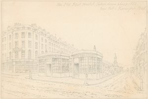 Fleet Market from Holborn Bridge by Thomas Hosmer Shepherd