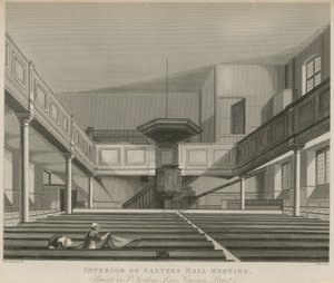 Interior of Salters Hall Meeting, situated in St Swithins Lane, Cannon Street, London