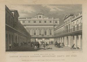 London Horse and Carriage Repository by Thomas Hosmer Shepherd