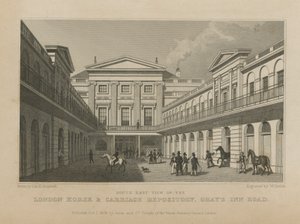 London Horse and Carriage Repository by Thomas Hosmer Shepherd