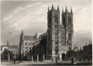 London, View of the Abbey of Westminster by Thomas Hosmer Shepherd