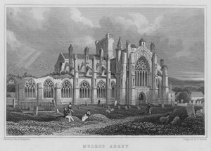 Melros Abbey by Thomas Hosmer Shepherd