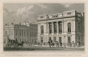 New buildings Pall Mall East and University Club House by Thomas Hosmer Shepherd