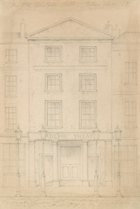 Original pencil sketch of the Adelphi Theatre, London