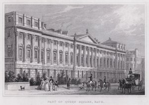 Part of Queen Square, Bath by Thomas Hosmer Shepherd