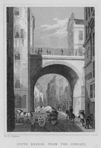 South Bridge, from the Cowgate by Thomas Hosmer Shepherd