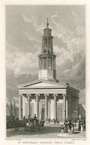 St Pancras Church, West Front by Thomas Hosmer Shepherd