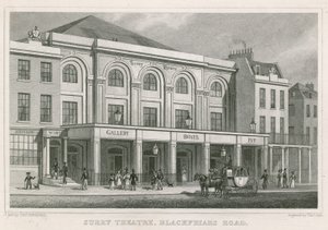 Surrey Theatre, Blackfriars Road, London by Thomas Hosmer Shepherd