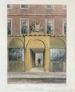 The Entrance to Weavers Hall (1854) by Thomas Hosmer Shepherd