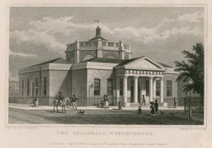 The Guildhall, Westminster, London by Thomas Hosmer Shepherd