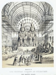 The Nubian Court at The Crystal Palace in Sydenham by Thomas Hosmer Shepherd