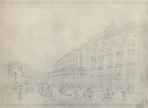 The Quadrant, Regent Street, 1822 by Thomas Hosmer Shepherd