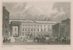 The Royal Mint, Tower Hill, London by Thomas Hosmer Shepherd