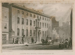 The South Sea House, Threadneedle Street, London by Thomas Hosmer Shepherd
