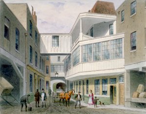 View of the Cross Keys Tavern, Wood Street, City of London, c1850 by Thomas Hosmer Shepherd