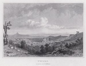 Wells, Somersetshire by Thomas Hosmer Shepherd