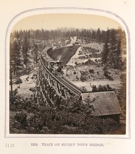Train on Secret Town Bridge by Thomas Houseworth