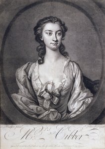 Portrait of Mrs Cibber, Actress and Singer, Engraved by John Faber