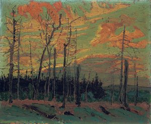 Burnt Land at Sunset by Tom Thomson