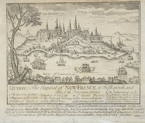 QUEBEC, The Capital of NEW-FRANCE, a Bishoprick, and Seat of the Sovereign Court by Thomas Johnston