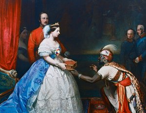 Queen Victoria Presenting a Bible in the Audience Chamber at Windsor, c1861