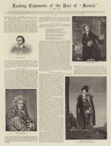 Leading Exponents of the Part of Hamlet by Thomas Lawrence
