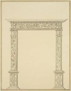 Carved doorway in House in Lewin