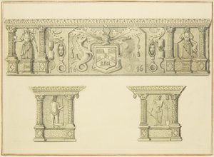 Frieze on Chimneypiece at 15 Broad Street by Thomas Leeson the Elder Rowbotham