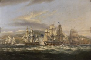 M.S. Caledonia and H.M.S. Boyne Chasing the French Fleet into Toulon by Thomas Luny