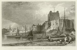 Carrickfergus Castle and Town by Thomas Mann Baynes