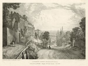 Looking down Highgate Hill, London by Thomas Mann Baynes