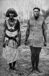 The ceremonial costume of war and everyday waist-cloth, Gilbert Islands by Thomas McMahon
