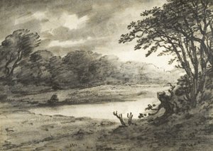 Lake Scene by Thomas Monro