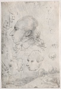 Studies of Heads by Thomas Monro