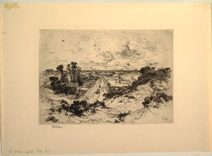 A Road Near the Sea, Easthampton, New York by Thomas Moran