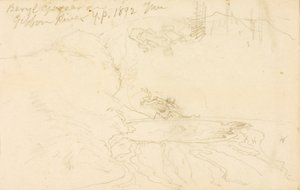 Beryl Geyser on Gibbon River, Yellowstone Park by Thomas Moran