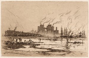 Communipaw, N.J. by Thomas Moran