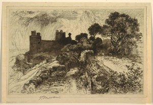 Harlech Castle, North Wales by Thomas Moran