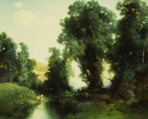 The Bathing Hole, Cuernavaca, Mexico by Thomas Moran