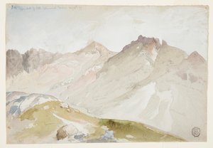 The Upper End of Little Cottonwood Canyon, Wasatch Range, near Ogden, Utah by Thomas Moran