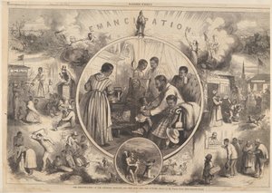 Emancipation of the Black: The Past and the Future by Thomas Nast