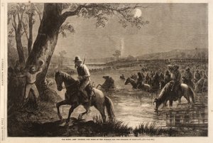 The Rebel Army Crossing the Fords of the Potomac for the Invasion of Maryland, from Harper