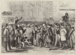 The crowd at Baltimore waiting for Mr Lincoln