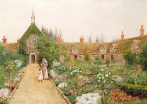 A Country Garden at Bray, Berkshire by Thomas Nicholson Tyndale
