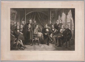 Washington Irving and his Literary Friends at Sunnyside by Thomas Oldham Barlow