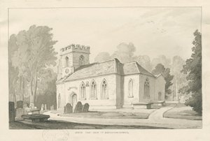 Barlaston Church, 1838 by Thomas Peploe Wood