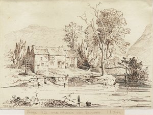 Dovedale - Thorpe Mill by Thomas Peploe Wood