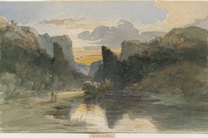 Dovedale - Landscape by Thomas Peploe Wood