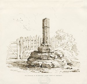 Moreton - Stone Cross Remains at Chatwell by Thomas Peploe Wood